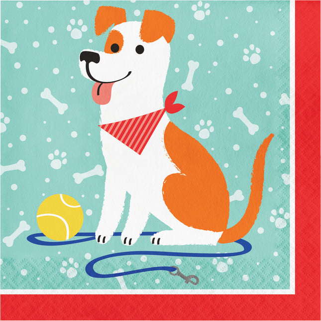 Serviettes de table Chiens 33cm 16pcs