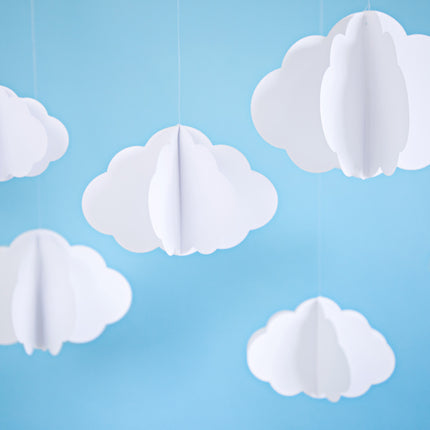 Décoration suspendue Nuages blancs 3pcs