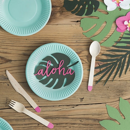 Hawaii Décoration de table Feuille de palmier 14.5cm 6pcs