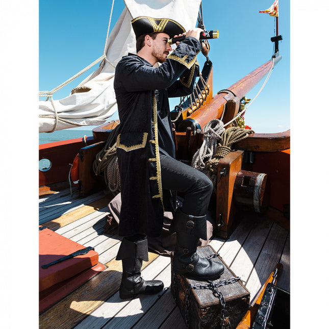 Poupée d'Halloween Coffre au trésor pirate avec mouvement, lumière et son 50cm