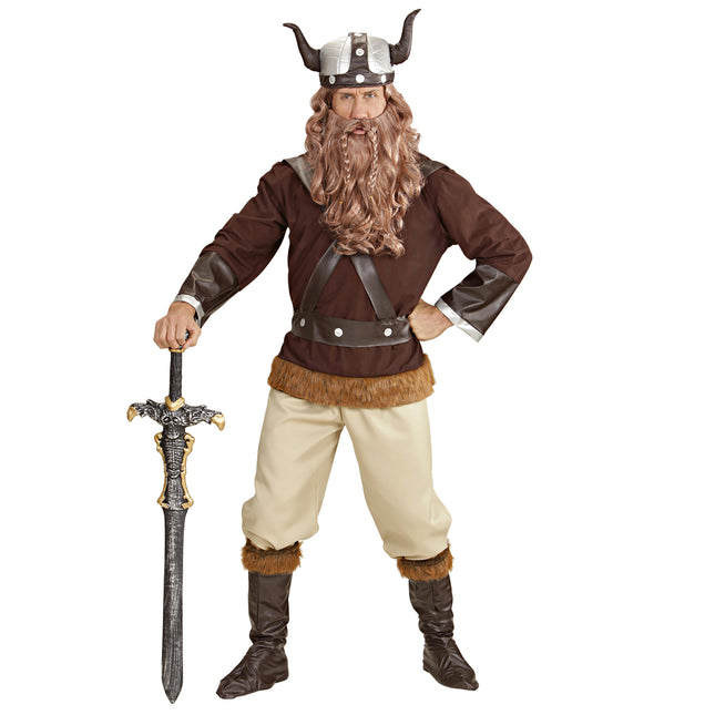 Costume de viking Homme brun