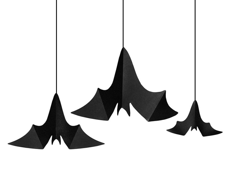Décoration suspendue d'Halloween Ensemble de chauve-souris 31-47cm 3 pièces