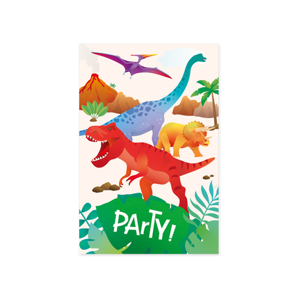 Invitations Dino 6pcs