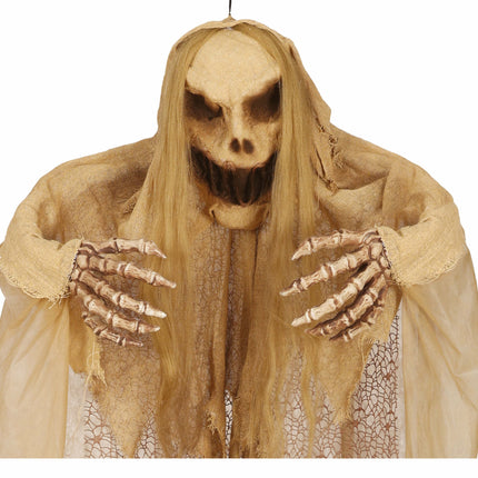 Décoration suspendue d'Halloween Fantôme avec son et lumière 1.5m