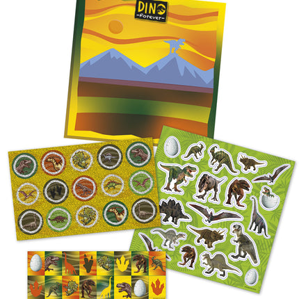 Jeu d'autocollants Dino