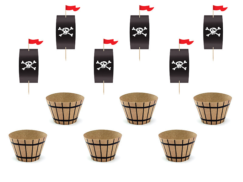 Set de cupcakes Pirate 6pcs