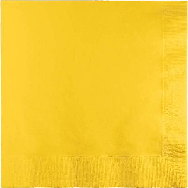 Serviettes de table jaunes 3 couches 41cm 25pcs