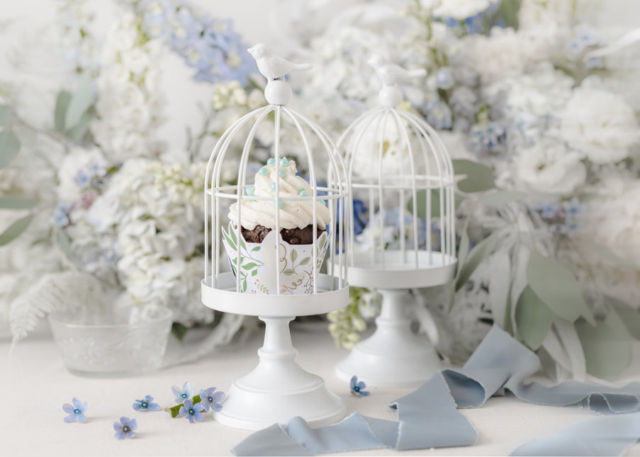 Décoration de table blanche Birdcage 27.5cm