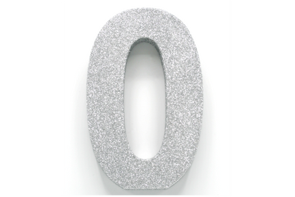 Décoration de table argentée Figure 0 Glitter 20.5cm