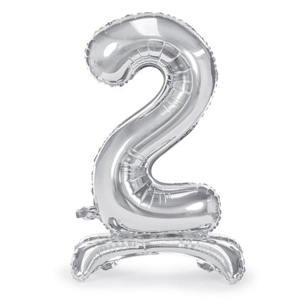 Ballon de baudruche Figure 2 Argent Standard Vide 70cm