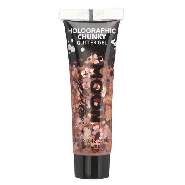 Moon Glitter Gel pailleté holographique Rose Gold 12ml