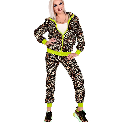 Tracksuit Neon 80S Faulty Leopard