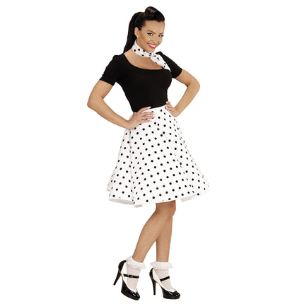 Ensemble de costumes Rock N Roll 50S Blanc 2 pièces