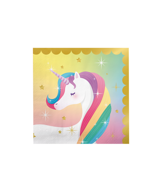 Serviettes de table Licorne 16cm 16pcs