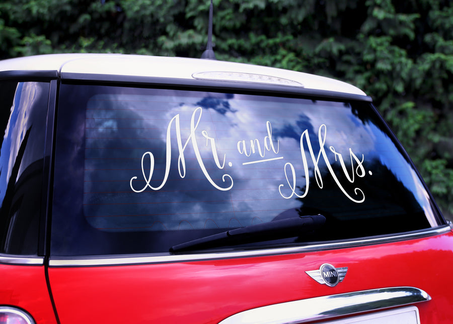 Autocollant de mariage Mr, et Mrs, 3pcs.