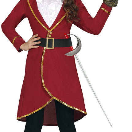 Costume de pirate fille rouge