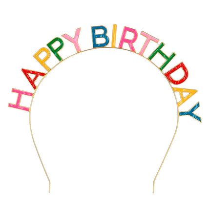 Bandeau Happy Birthday en métal