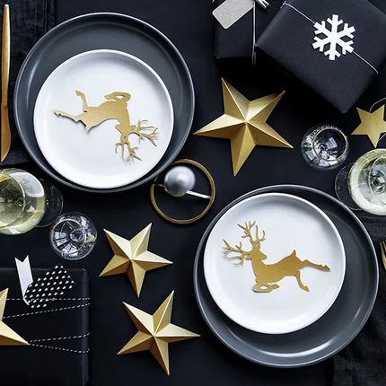 Décoration étoiles or 6pcs