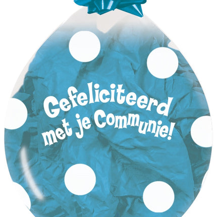 Balloons Stuffer Communion Dots Clear 45cm 25pcs