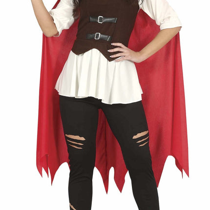 Costume d'Halloween Chaperon Rouge Dames Rouge