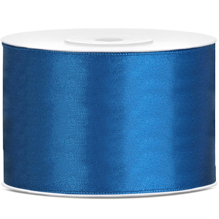 Ruban de satin bleu 50mm 25m