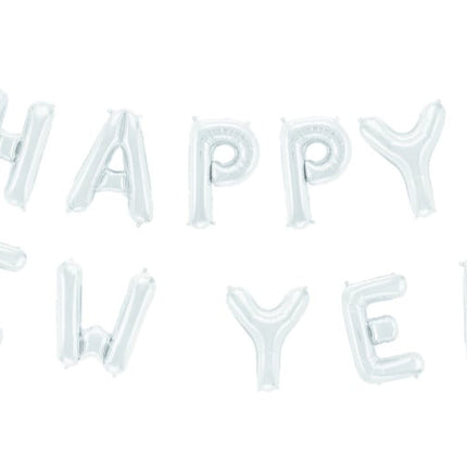 Lettre en bandoulière Happy New Year Argent
