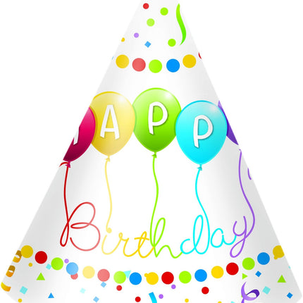 Happy Birthday Party Chapeaux Ballons 6pcs