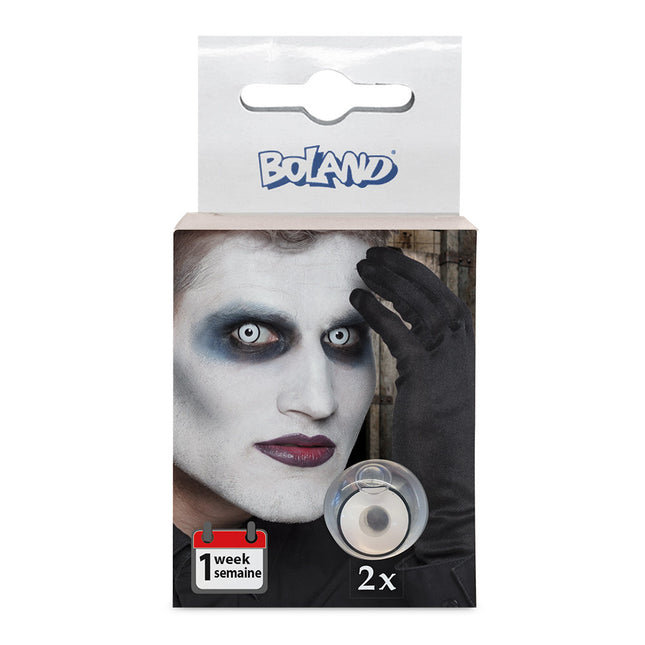 Lentilles hebdomadaires Maniac Blanc Noir