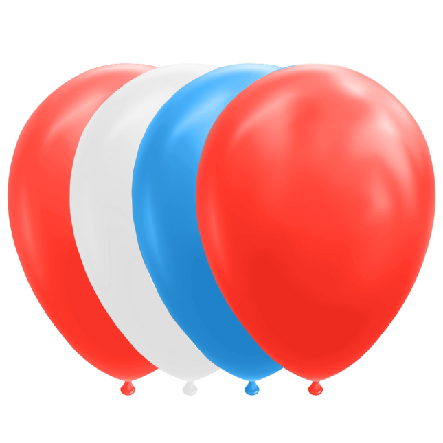 Ballons rouge blanc bleu 30cm 10pcs