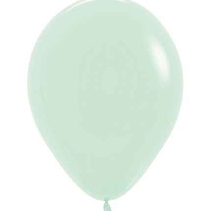 Ballons Pastel Vert Mat 25cm 100pcs