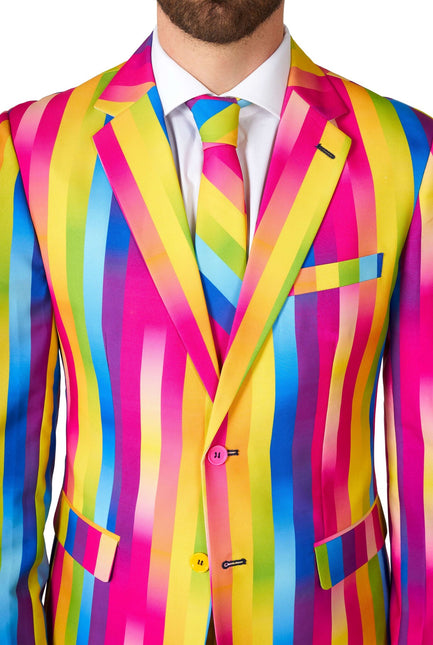 Costume à rayures arc-en-ciel Hommes <tc>OppoSuits</tc>