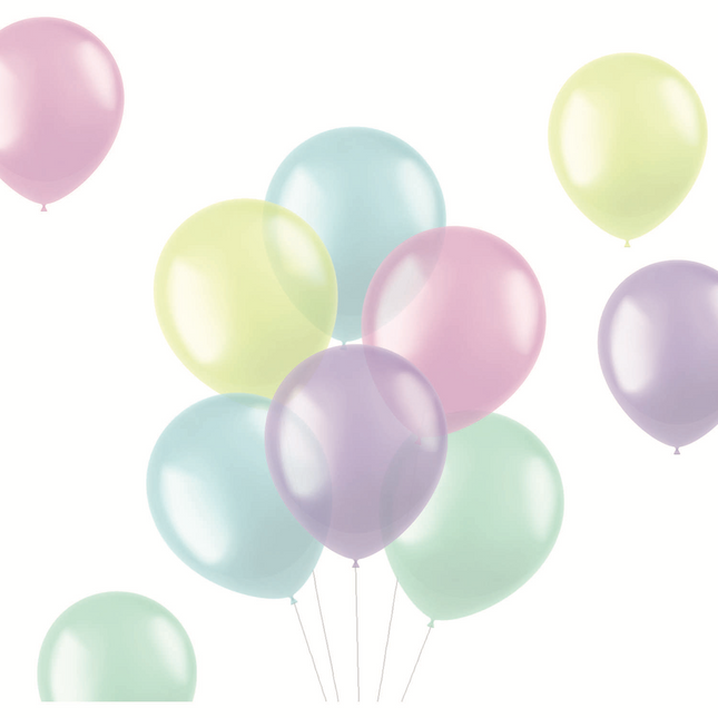 Ballons de couleur Translucide Pastel 33cm 50pcs