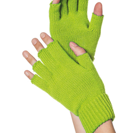 Gants vert fluo sans doigts