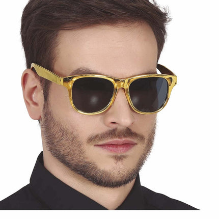 Lunettes d'or métalliques