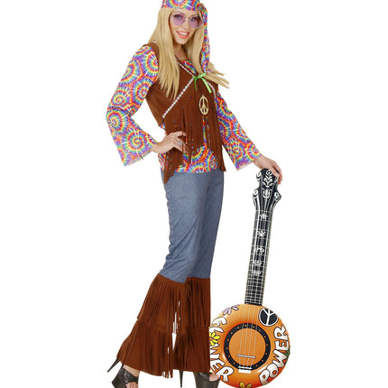 Hippie 60S Faux Banjo Orange Gonflable 1m