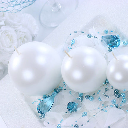 Bougies boules Perle Métallique 6cm 10pcs