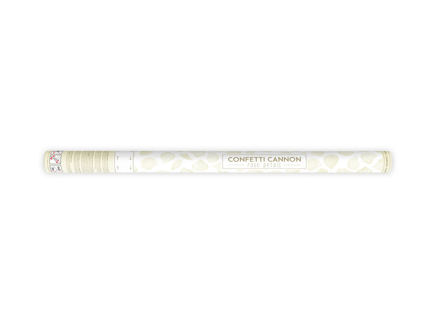 Confetti Cannon Crème Vanille Pétales de Rose 80cm