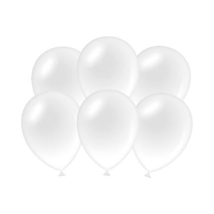 Ballons blancs métallisés 30cm 6pcs