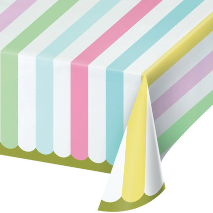 Nappe rayée Pastel 2.59m