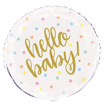 Ballon à l'hélium Hello Baby 45cm vide