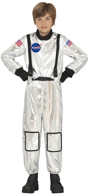 Costume d'astronaute Garçon d'argent
