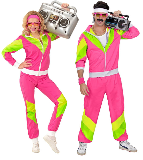 Survêtement néon 80S vert rose défectueux