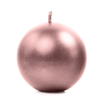 Bougies Globe Rose Gold Metallic 6cm 10pcs