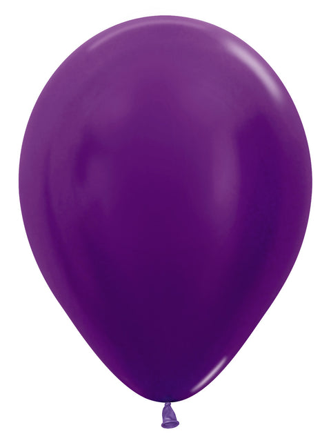 Ballons de baudruche Metallic Violet 30cm 50pcs