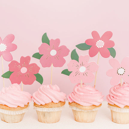 Décor de gâteau Fleurs 14.5cm 8pcs