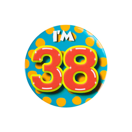 Je suis 38 Bouton 38 ans 5.5cm