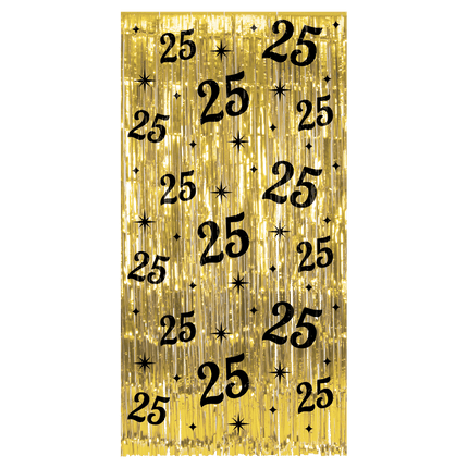 Rideau de porte 25 ans or noir
