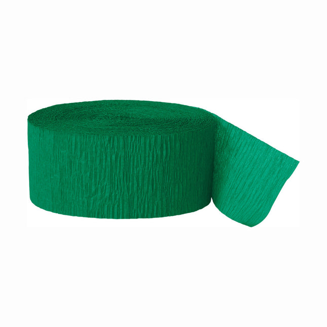 Guirlande de crêpe verte 24m
