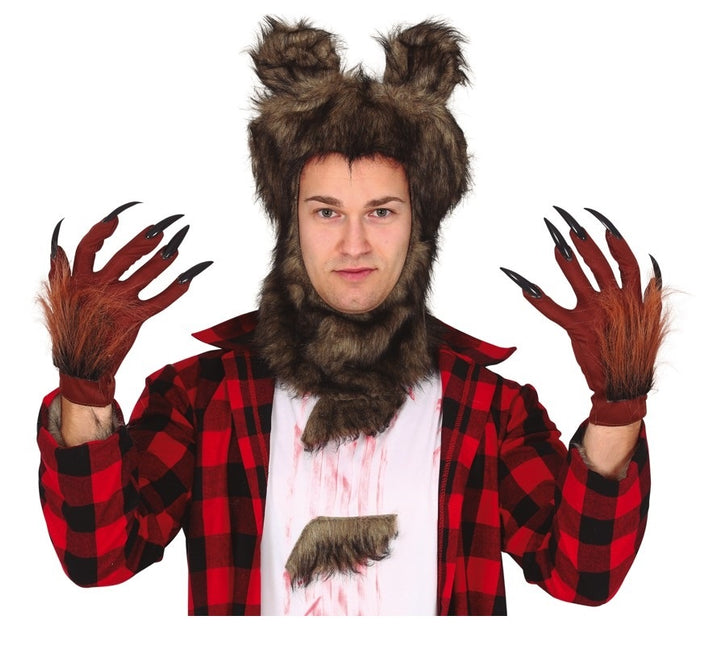 Gants d'Halloween Griffes de loup-garou