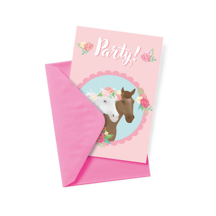 Invitations pour les chevaux 6pcs